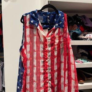 Jessica Simpson Blue Starry Top